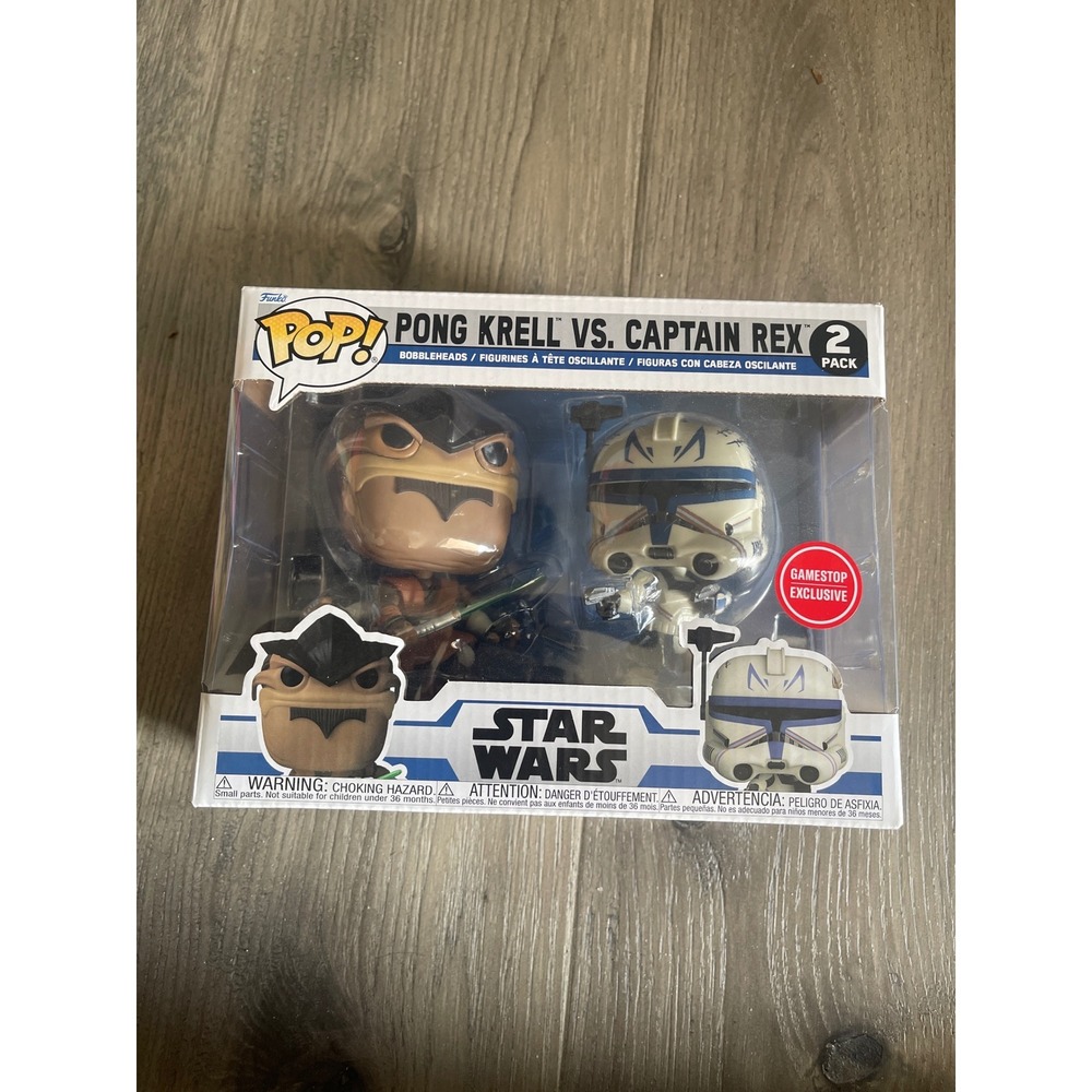Funko Pop Star Wars Pong Krell vs Captain Rex 2 Pack GameStop Exclusive New